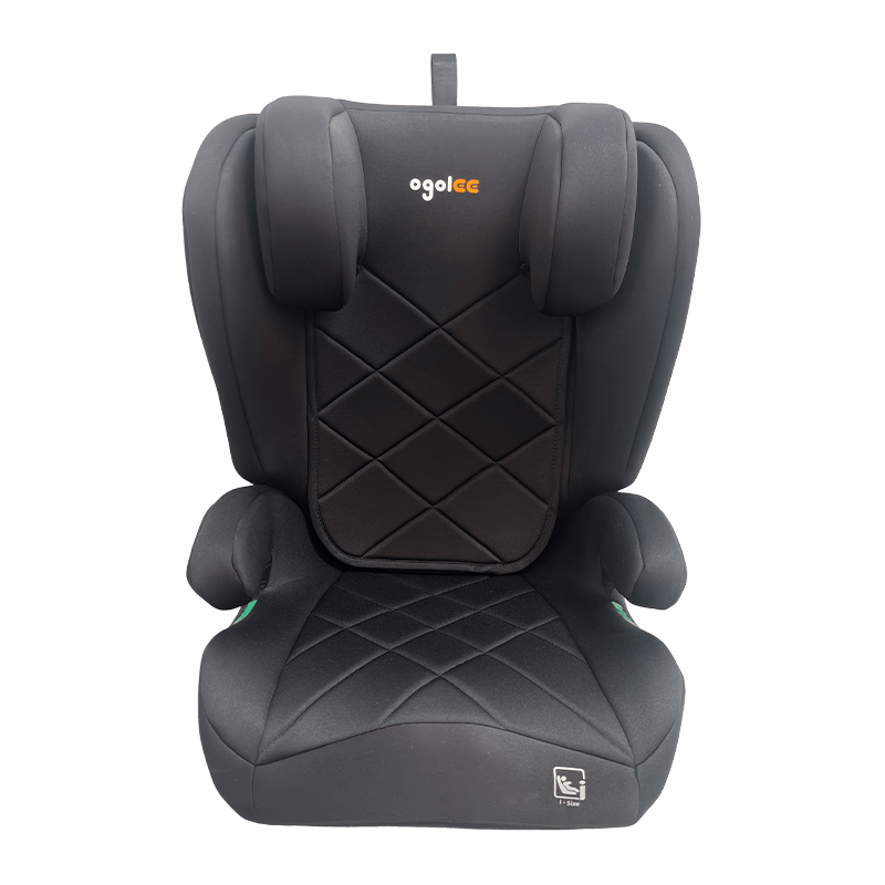 OG303B ISOFIX -turvaistuimella, ryhmän 2 3 turvaistuin, Booster Foldble, Musta kohokuvioinnilla
