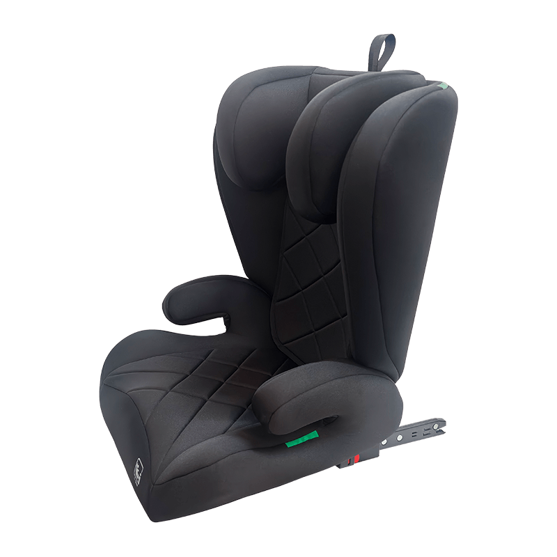 OG303B ISOFIX -turvaistuimella, ryhmän 2 3 turvaistuin, Booster Foldble, Musta kohokuvioinnilla