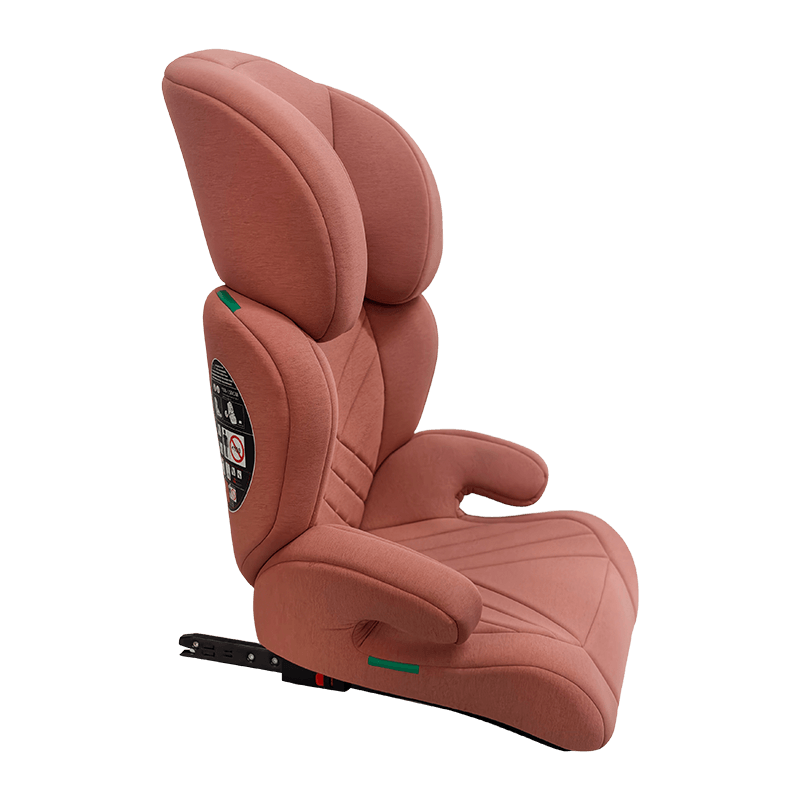 OG301 ISOFIX -turvaistuimella, ryhmä 2 3 -istuin, Booster -taitettava, vaaleanpunainen kohokuvioinnilla