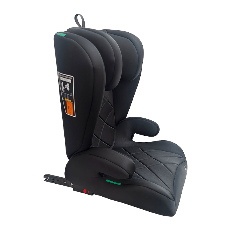 OG303B ISOFIX -turvaistuimella, ryhmän 2 3 turvaistuin, Booster Foldble, Musta kohokuvioinnilla